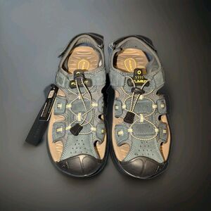 Flarut Mens Sport Sandals Outdoor Hiking Water Closed Toe Blue Size 9